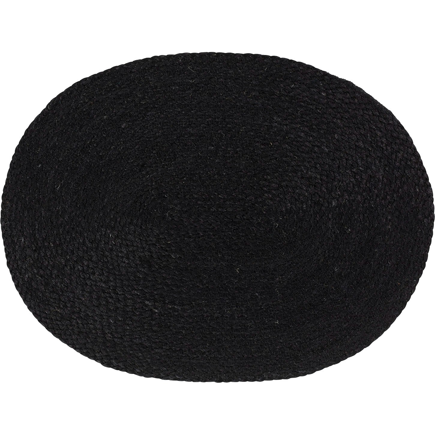 Dixie Elin Bordstablett Oval Svart - Bordstabletter & Glasunderl&auml;gg Jute Svart - 48346