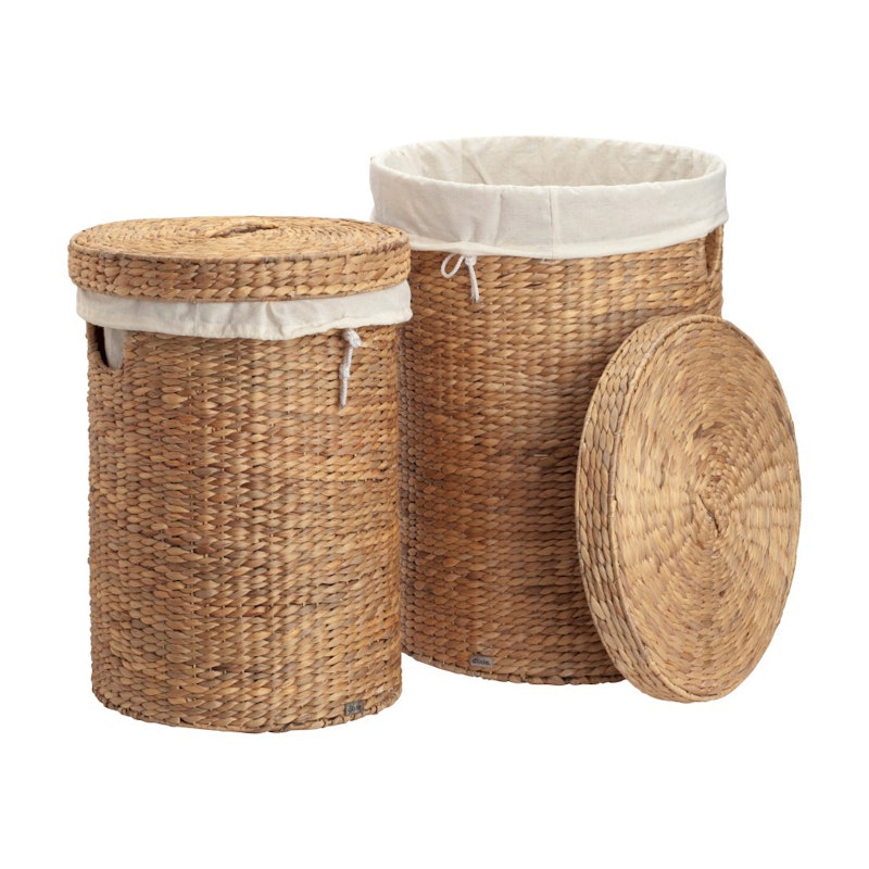Tvättkorgar Vattenhyacint Runda 2-pack