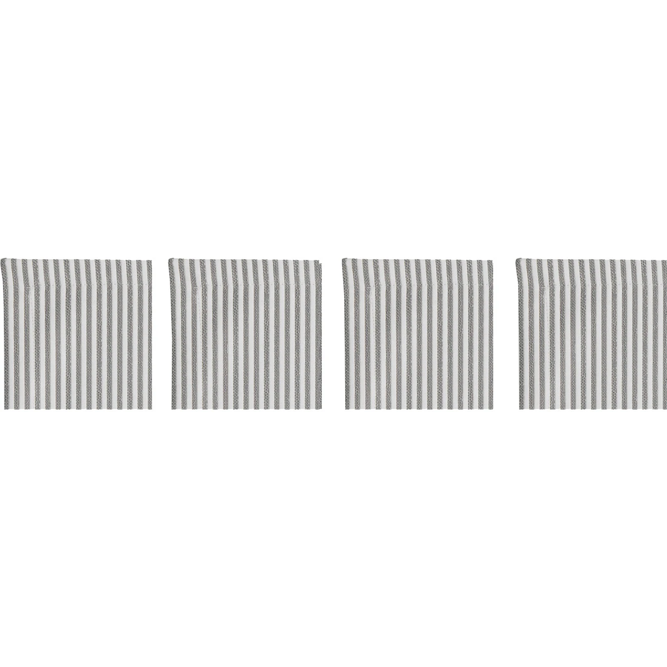 Diyti Narrow Stripe Glasunderl&auml;gg 10x10 Cm 4-pack Gr&aring; - Bordstabletter & Glasunderl&auml;gg Polyester Gr&aring; - 12-GREC-NS-GRE/WHI