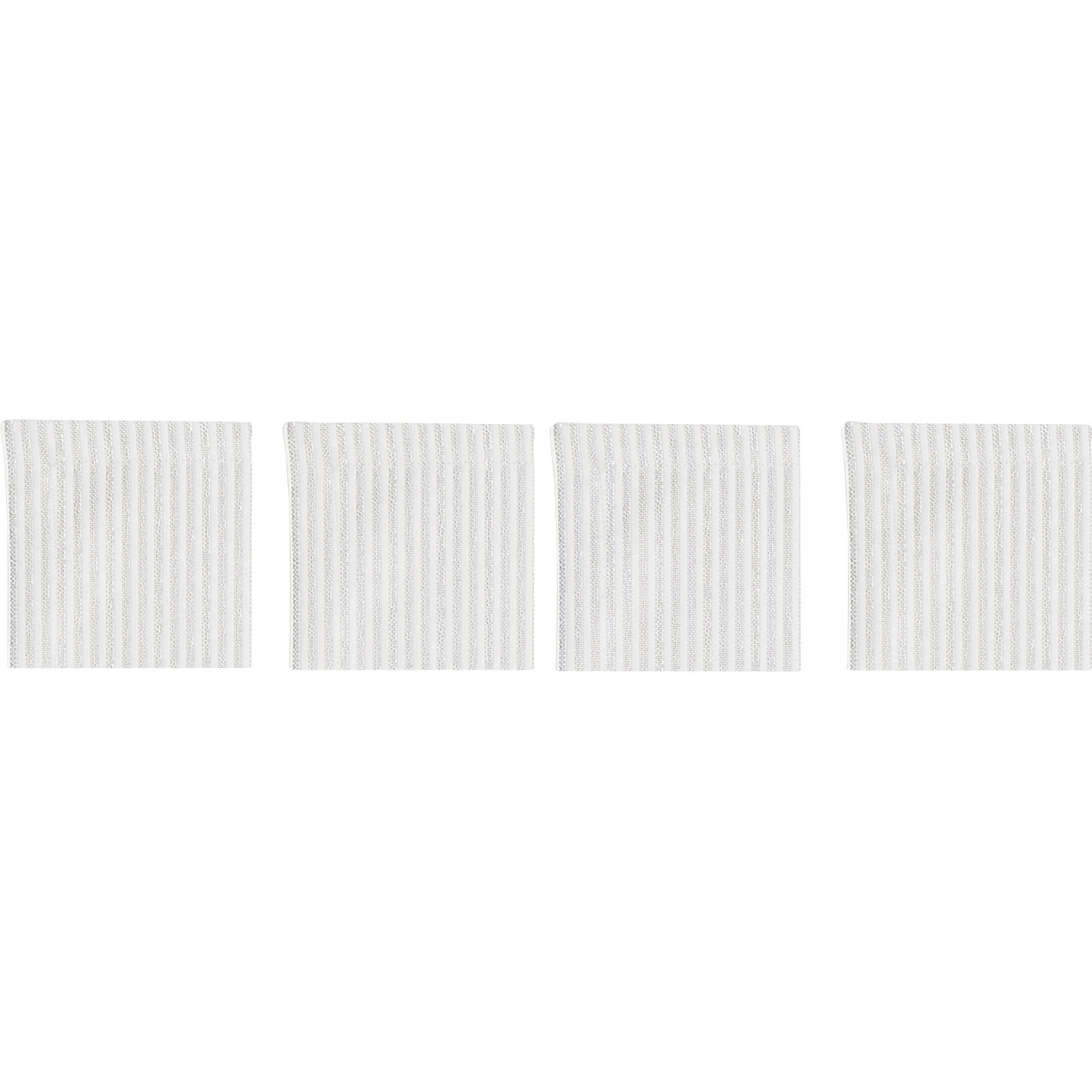 Diyti Narrow Stripe Glasunderl&auml;gg 10x10 Cm 4-pack Vit - Bordstabletter & Glasunderl&auml;gg Polyester Vit - 12-WHIC-NS-WHI/WHI