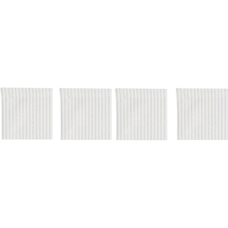Narrow Stripe Glasunderlägg 10x10 cm 4-pack, Vit