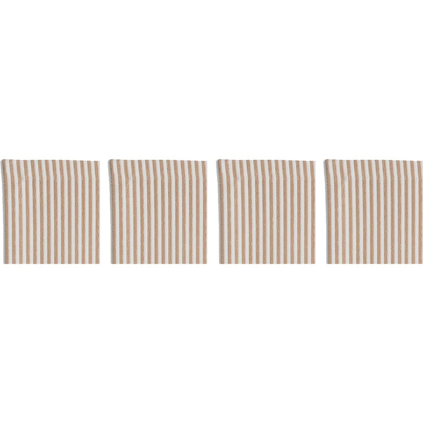 Diyti Narrow Stripe Glasunderl&auml;gg 10x10 Cm 4-pack Beige - Bordstabletter & Glasunderl&auml;gg Polyester Beige - 12-BEIC-NS-BEI/WHI