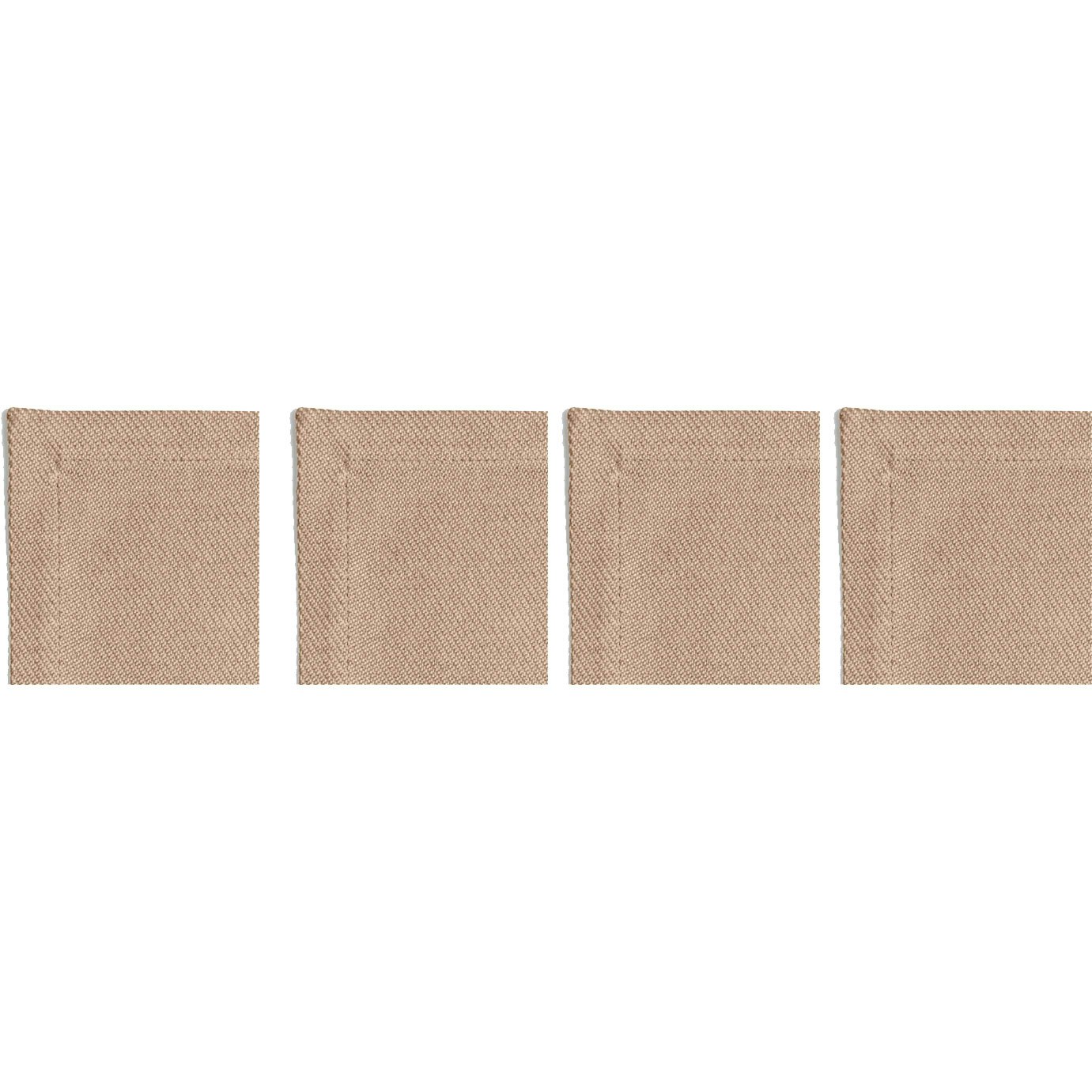 Diyti Plain Glasunderl&auml;gg 10x10 Cm 4-pack Beige - Bordstabletter & Glasunderl&auml;gg Polyester Beige - 12-BEIC-PB-BEI/WHI