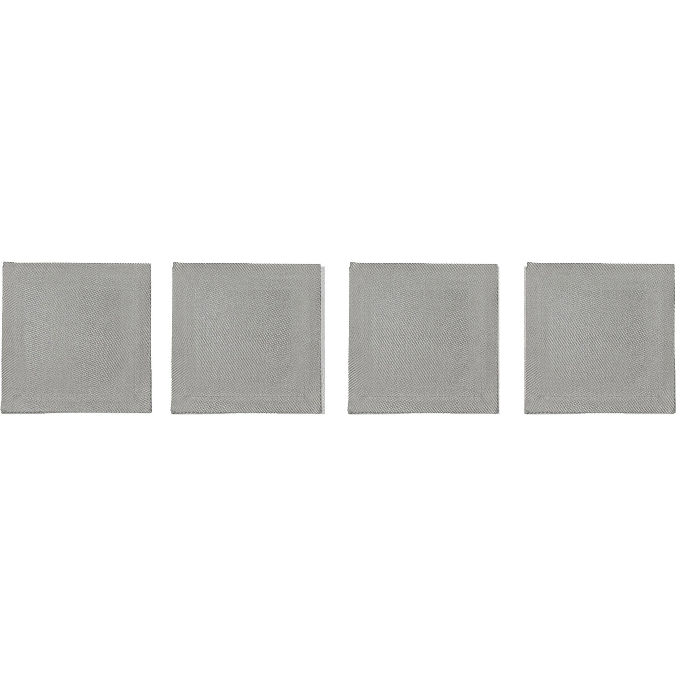 Diyti Plain Glasunderl&auml;gg 10x10 Cm 4-pack Gr&aring; - Bordstabletter & Glasunderl&auml;gg Polyester Gr&aring; - 12-GREC-PG-GRE/WHI