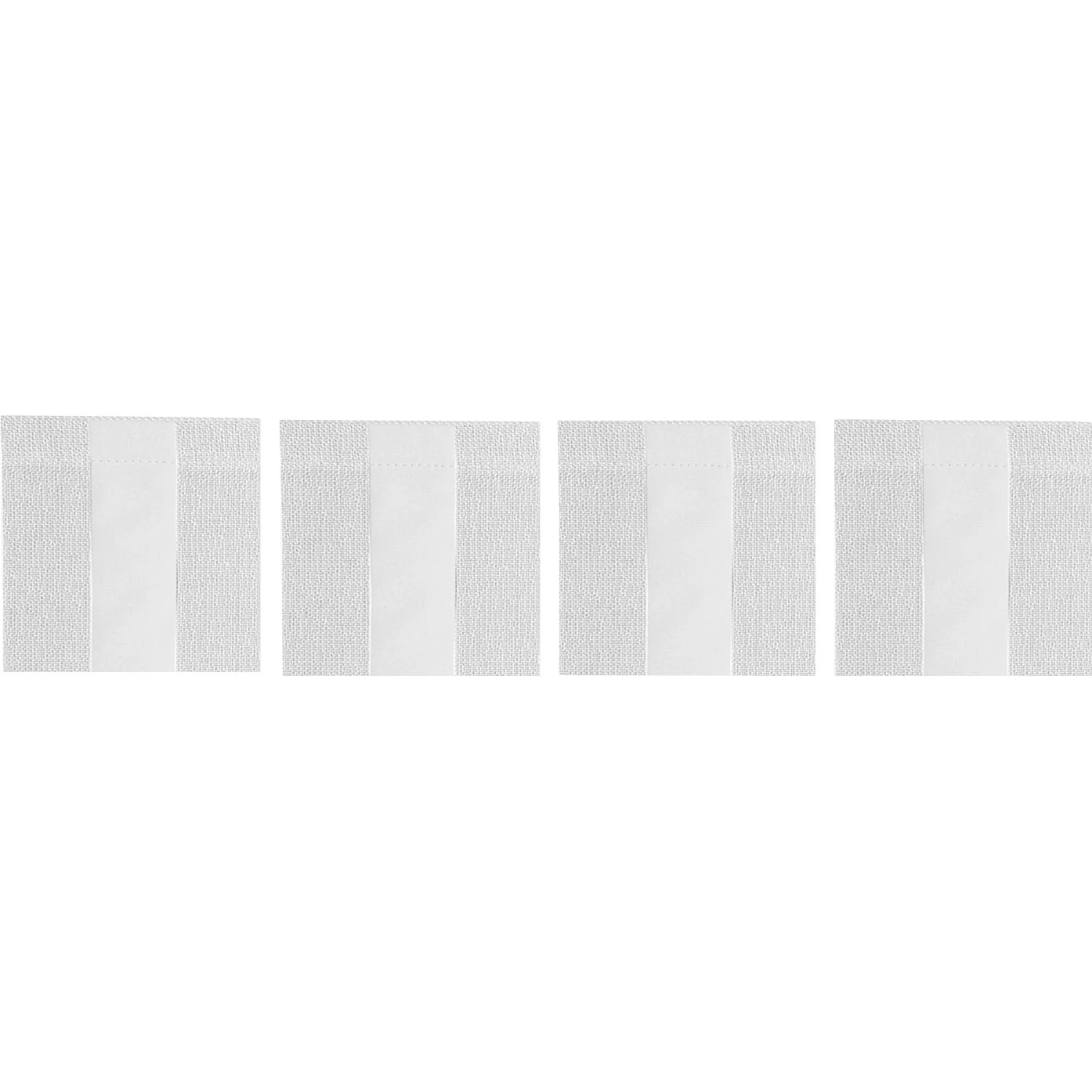 Diyti Wide Stripe Glasunderl&auml;gg 10x10 Cm 4-pack Vit - Bordstabletter & Glasunderl&auml;gg Polyester Vit - 12-WHIC-WS-WHI/WHI