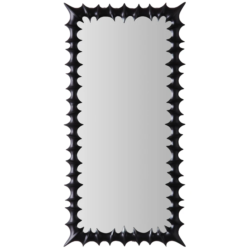 Brutalist Väggspegel Stor, Svart