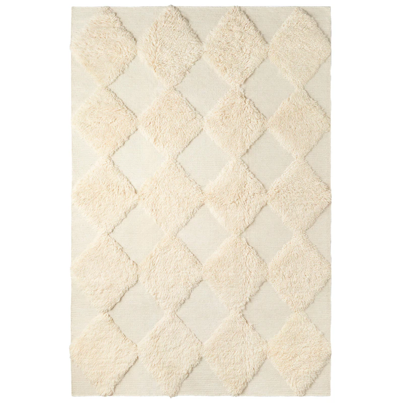Chess Rya Rug White
