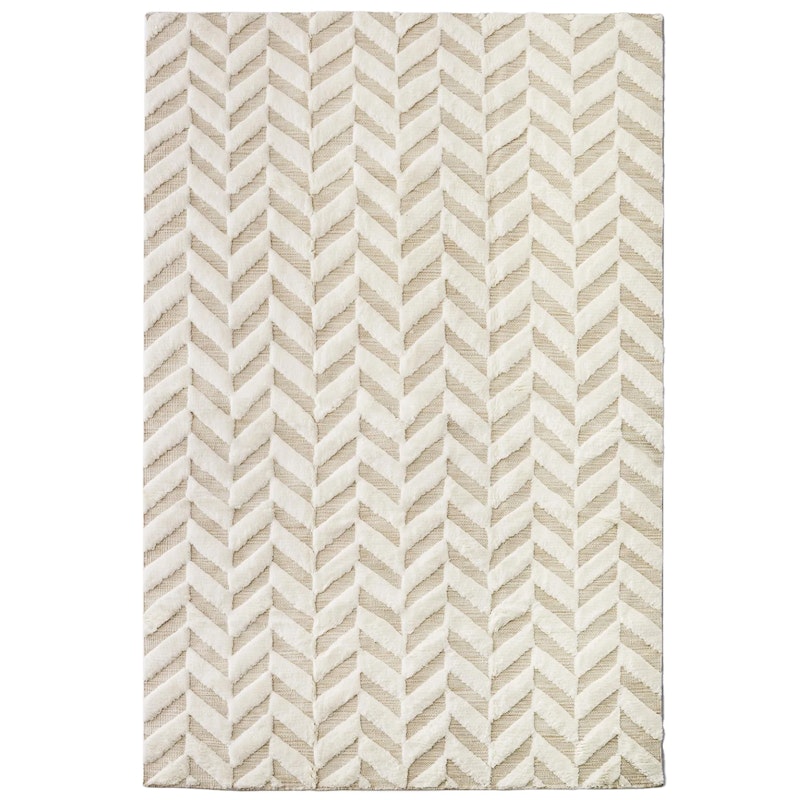 Herringbone Ullmatta 250x350 cm, Vit