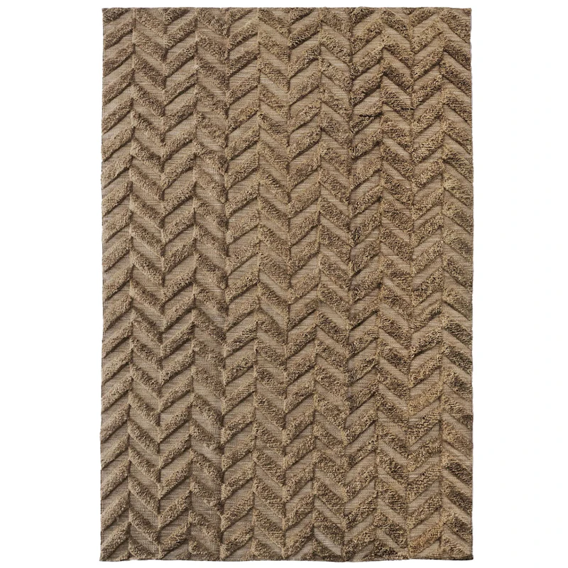 Herringbone Rug Brown