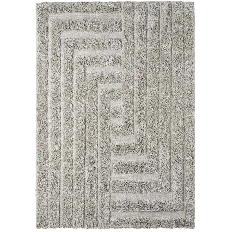 Shaggy Labyrinth Rug Grey