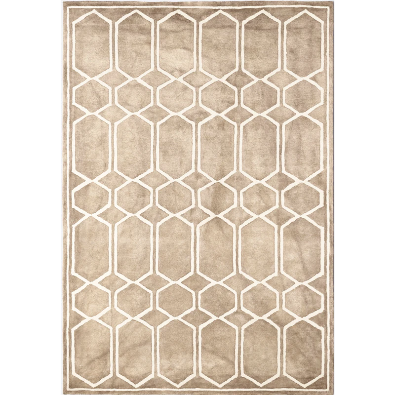 Tie Dye Ullmatta 250x350 cm, Beige