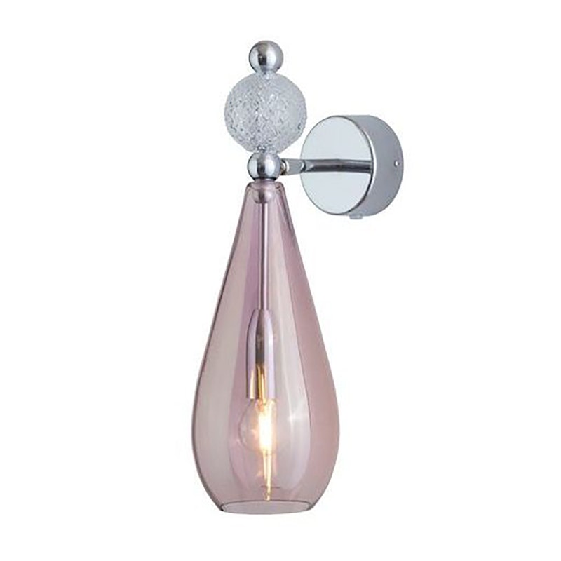 Smykke Vägglampa, Obsidian / Crystal Check Ball / Shiny Silver