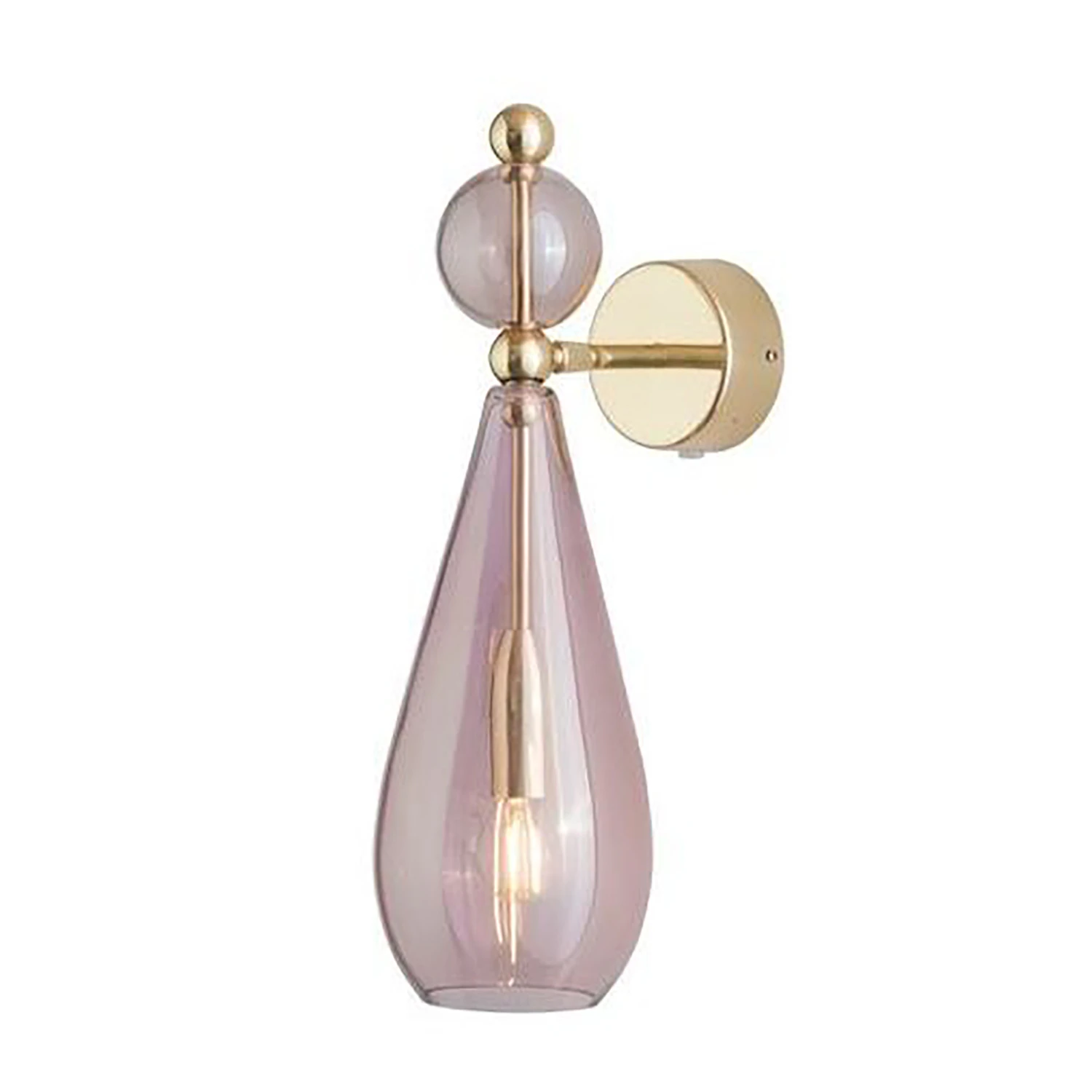 Ebb & Flow Smykke Vägglampa Obsidian / Shiny Gold - Vägglampor Metall Shiny Gold - LA101132W