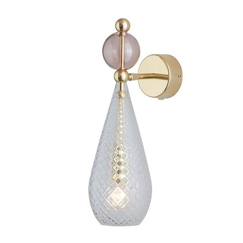 Smykke Vägglampa, Crystal Check / Obsidian Ball / Shiny Gold