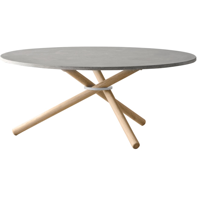 Bertha Soffbord 90 cm, Ljus Betong / Ljus Ek