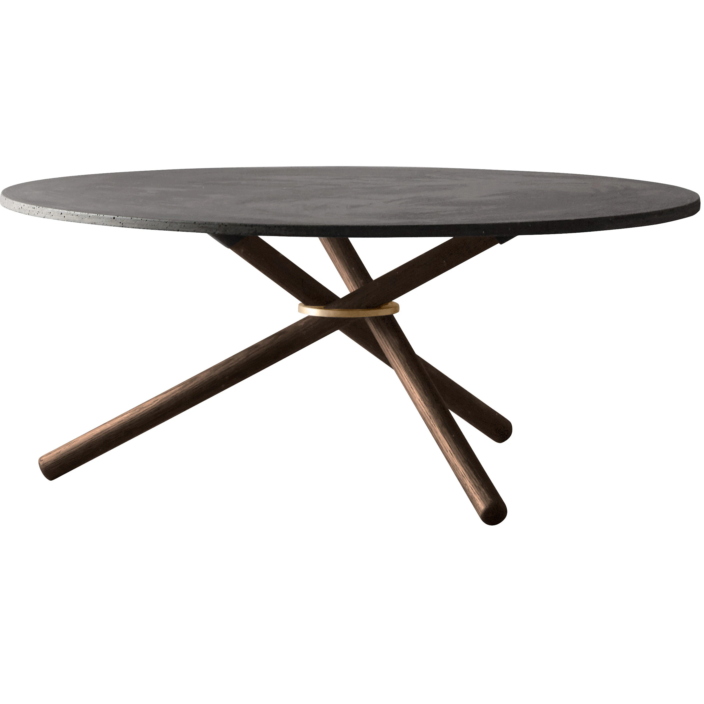 Eberhart Bertha Soffbord 90 Cm M&ouml;rk Betong / M&ouml;rk - Soffbord Ek M&ouml;rk Ek - BERT-102-102