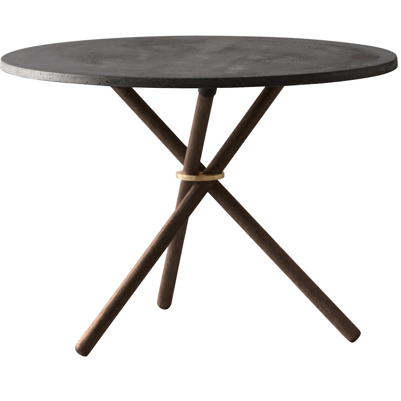 Daphne Soffbord 65 cm, Mörk Betong / Mörk Ek