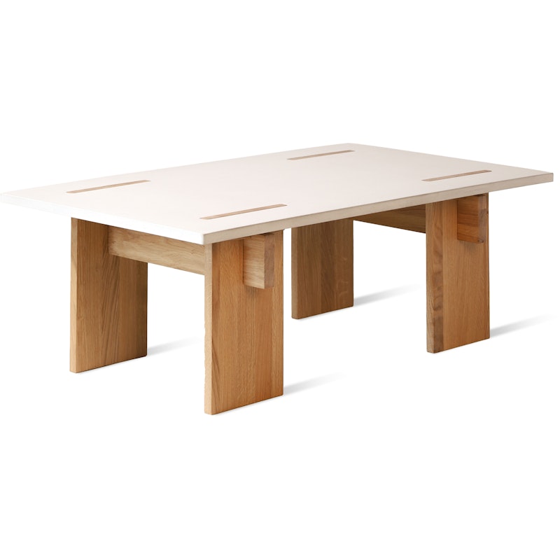 Arnold Soffbord 65x110 cm, Ljus Betong / Ljus Ek