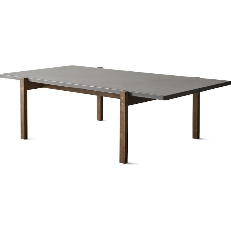 Eugene Soffbord 70x125 cm, Mörk Betong / Mörk Ek
