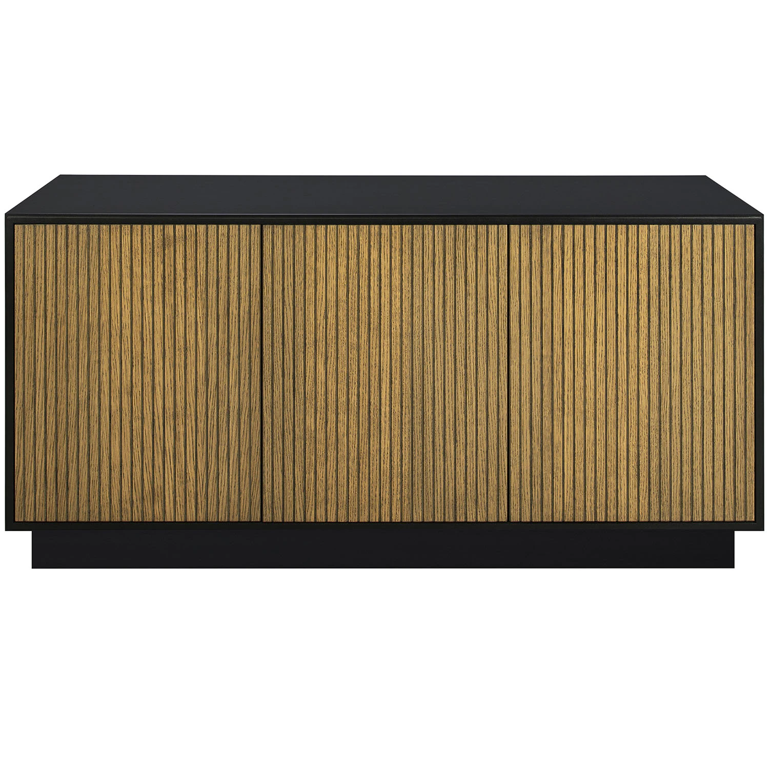 Englesson Line Burned Walnut Sk&auml;nk Med 3 D&ouml;rrar Svart - Sk&auml;nkar & sideboards Ekfan&eacute;r Svart - 6613BW-B