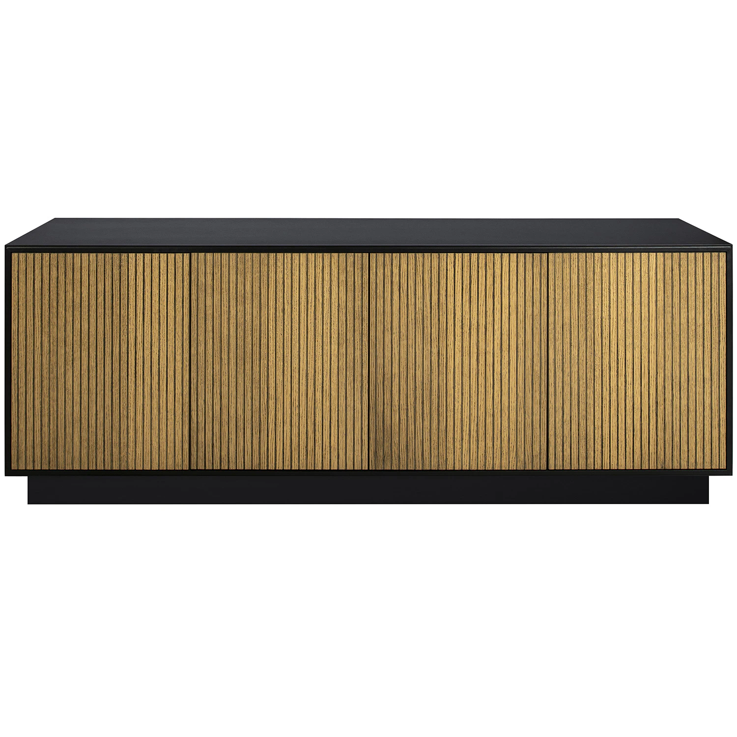 Englesson Line Burned Walnut Sk&auml;nk Med 4 D&ouml;rrar Svart - Sk&auml;nkar & sideboards Ekfan&eacute;r Svart - 6604BW-B