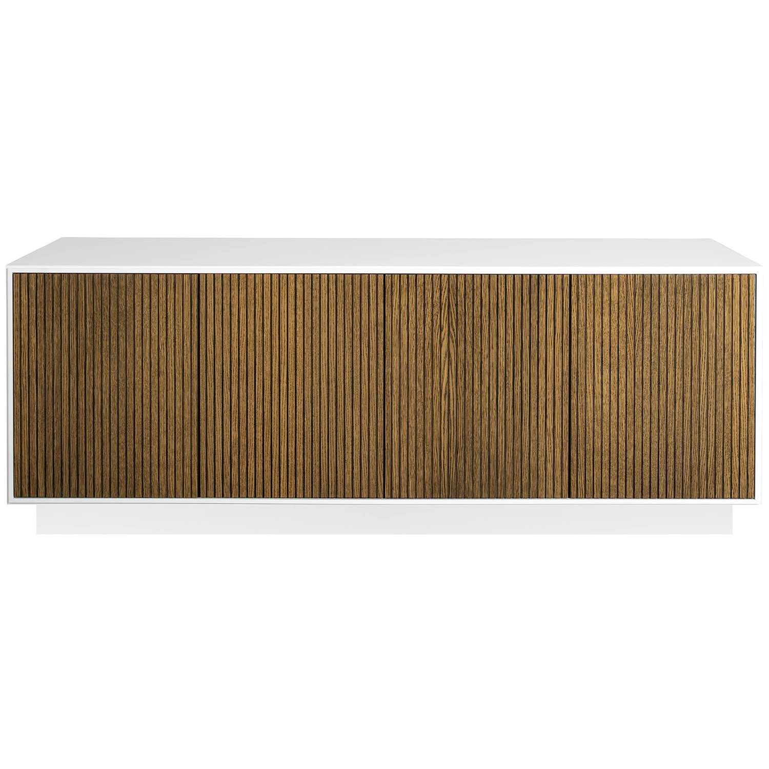 Englesson Line Burned Walnut Sk&auml;nk Med 4 D&ouml;rrar Vit - Sk&auml;nkar & sideboards Ekfan&eacute;r Vit - 6604BW-DB