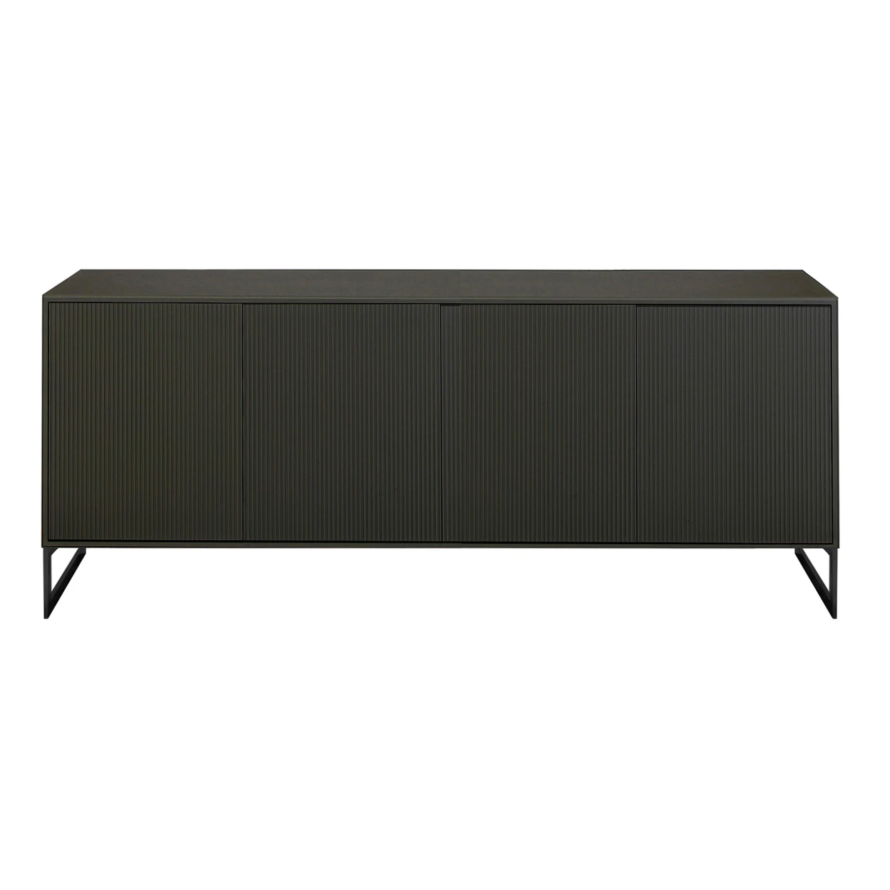 Englesson Line Sk&auml;nk 4 D&ouml;rrar Svart/svart - Sk&auml;nkar & sideboards Lackad Mdf Svart - 6704B+671LS-BL