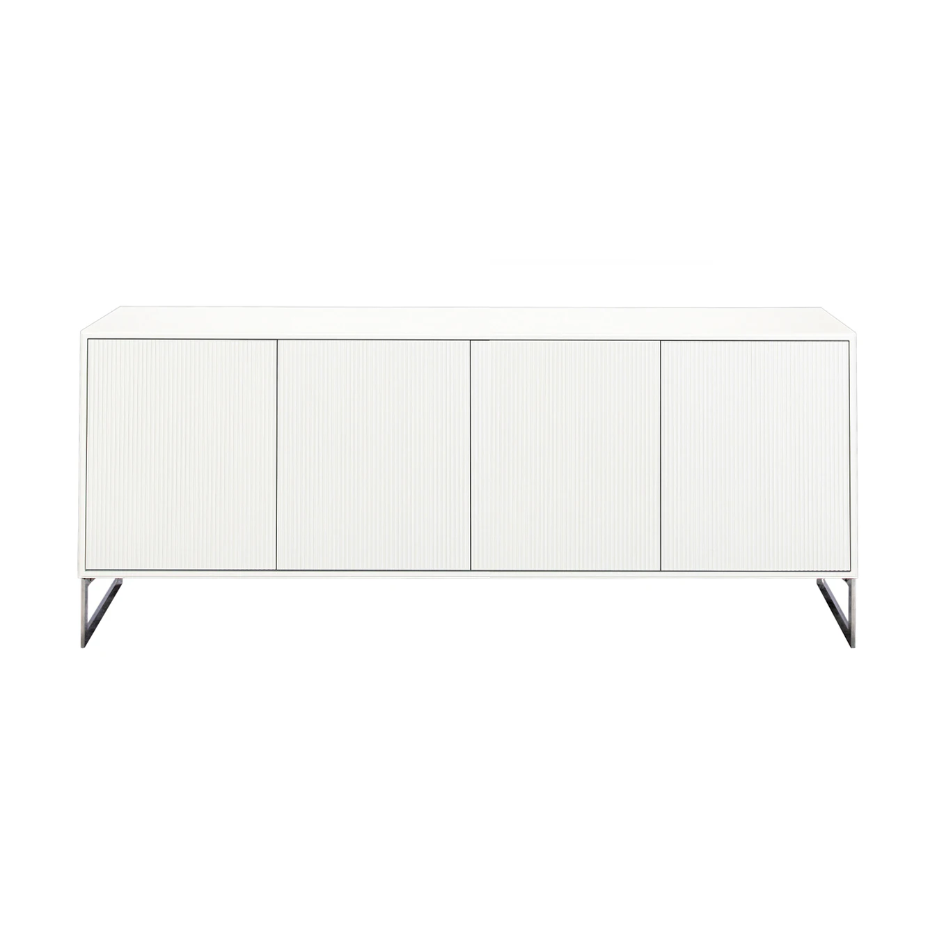 Englesson Line Sk&auml;nk 4 D&ouml;rrar Vit/krom - Sk&auml;nkar & sideboards Lackad Mdf Vit - 6704DB+671LS-CR