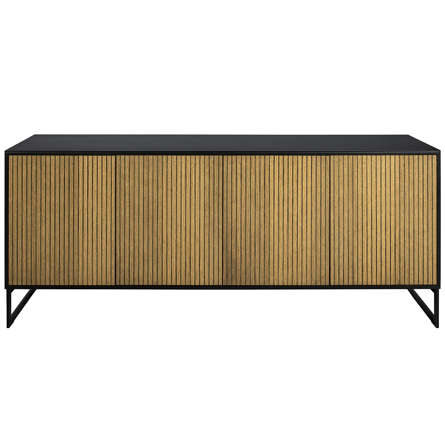 Englesson Line Burned Walnut Sk&auml;nk 4 D&ouml;rrar Svart/svart - Sk&auml;nkar & sideboards Lackad Mdf Svart - 6804BW-B