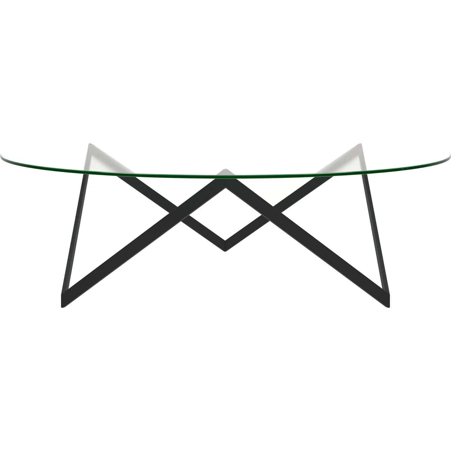 Englesson Sirius Soffbord &Oslash;120x38 Cm Svart - Soffbord H&auml;rdat Glas Svart - 4420BLACK