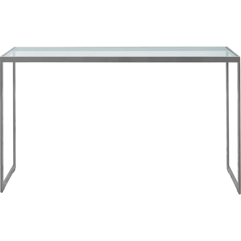 Square Avlastningsbord 122x36x70 cm, Silver Grey/Glas