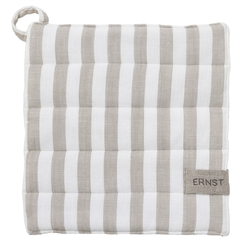 Grytlapp 23x25 cm, Vit/Beige