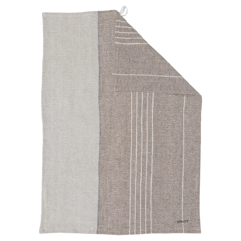 Kökshandduk 50x70 cm, Kola/Natur