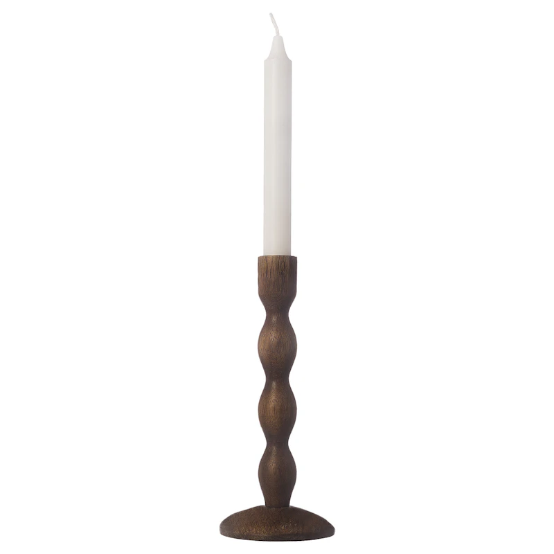 Ljusstake 21 cm, Mörkbrun