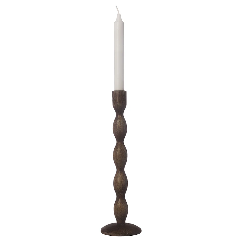 Ljusstake 31 cm, Mörkbrun
