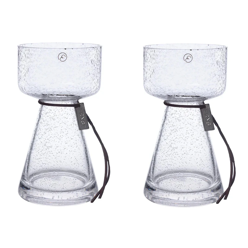 Lökvas Med Bubbligt Glas H15 cm, 2-pack