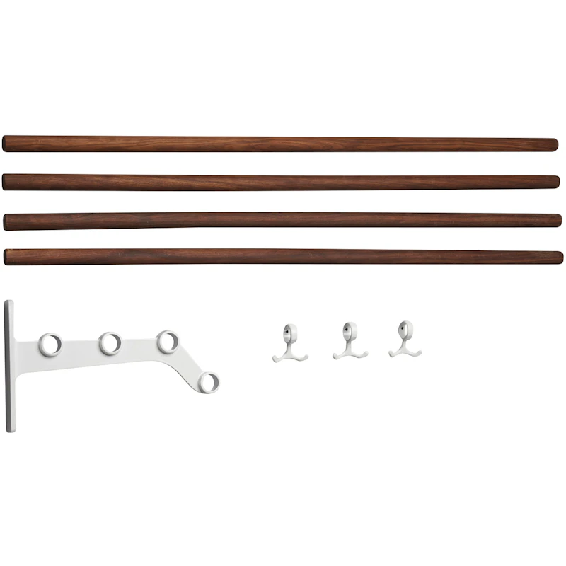 Nostalgi 291 Påbyggnadsdel Till Hatthylla, Vit / Valnöt