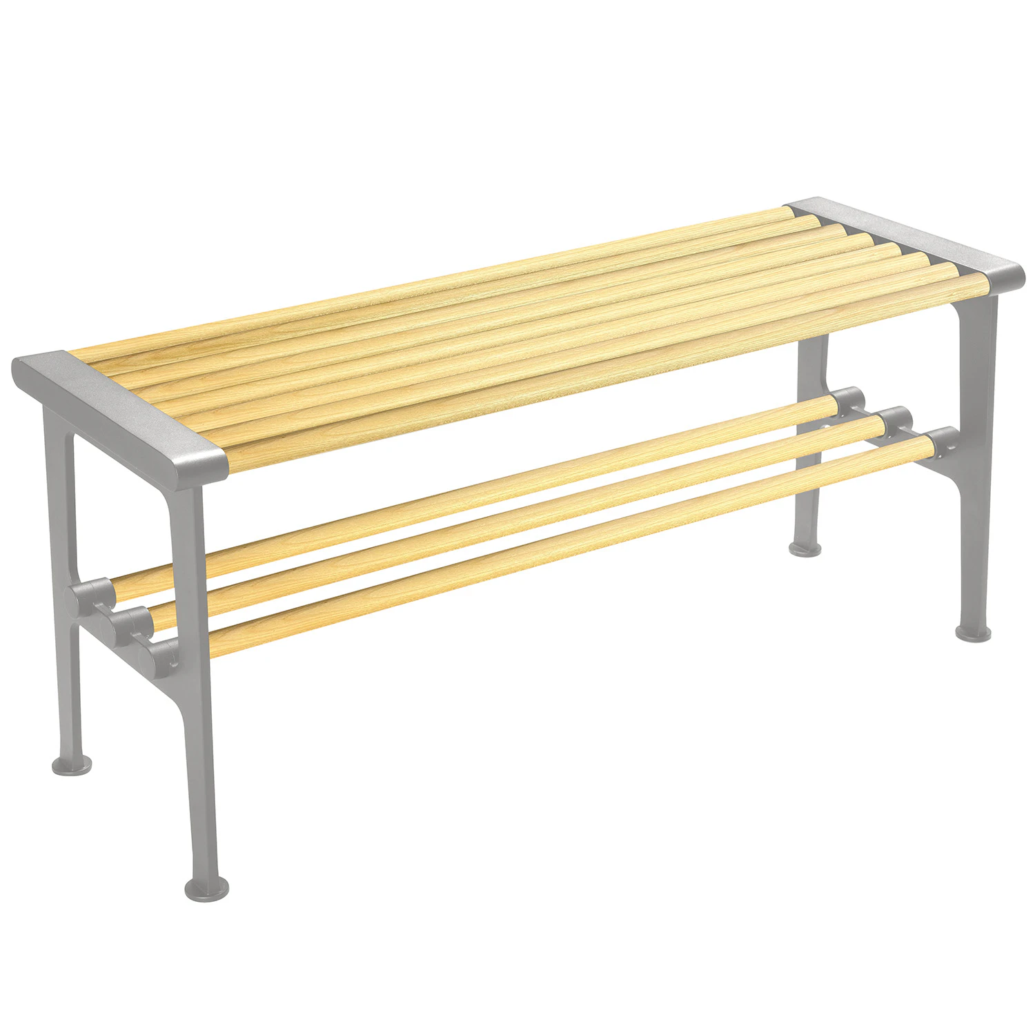 Essem Design Nostalgi B&auml;nk 100 Cm / Aluminium - B&auml;nkar Bj&ouml;rk Aluminium - 017601