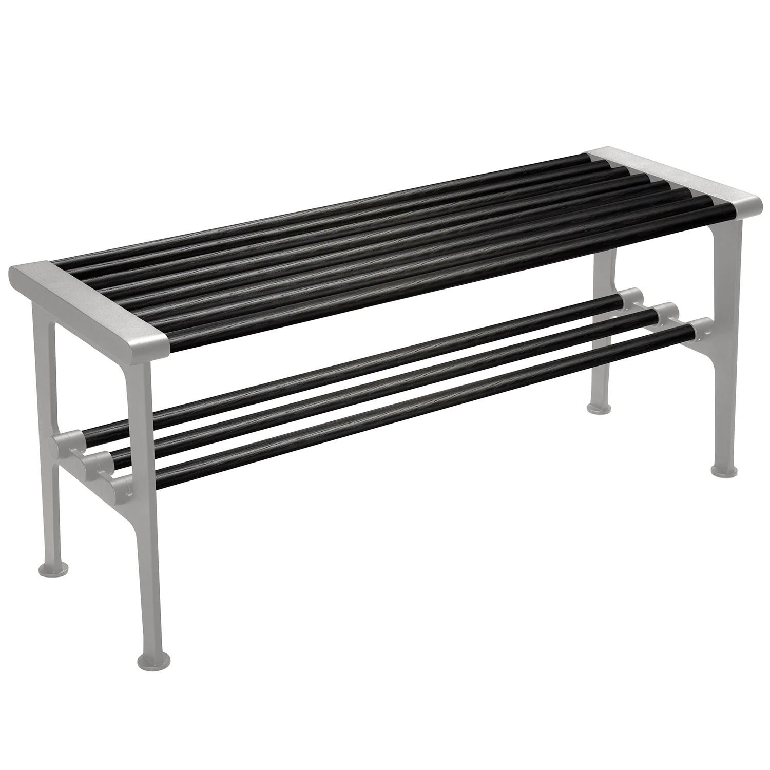 Essem Design Nostalgi B&auml;nk 100 Cm Svartbetsad / Aluminium - B&auml;nkar Ek - 013601