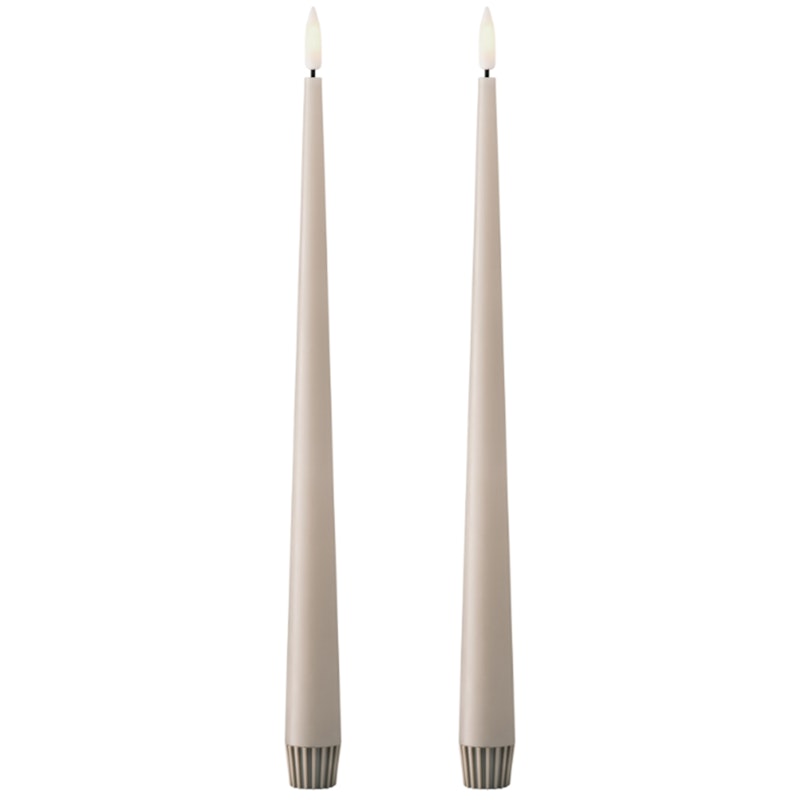 Led-Ljus 2-pack 30 cm, Linen Grey