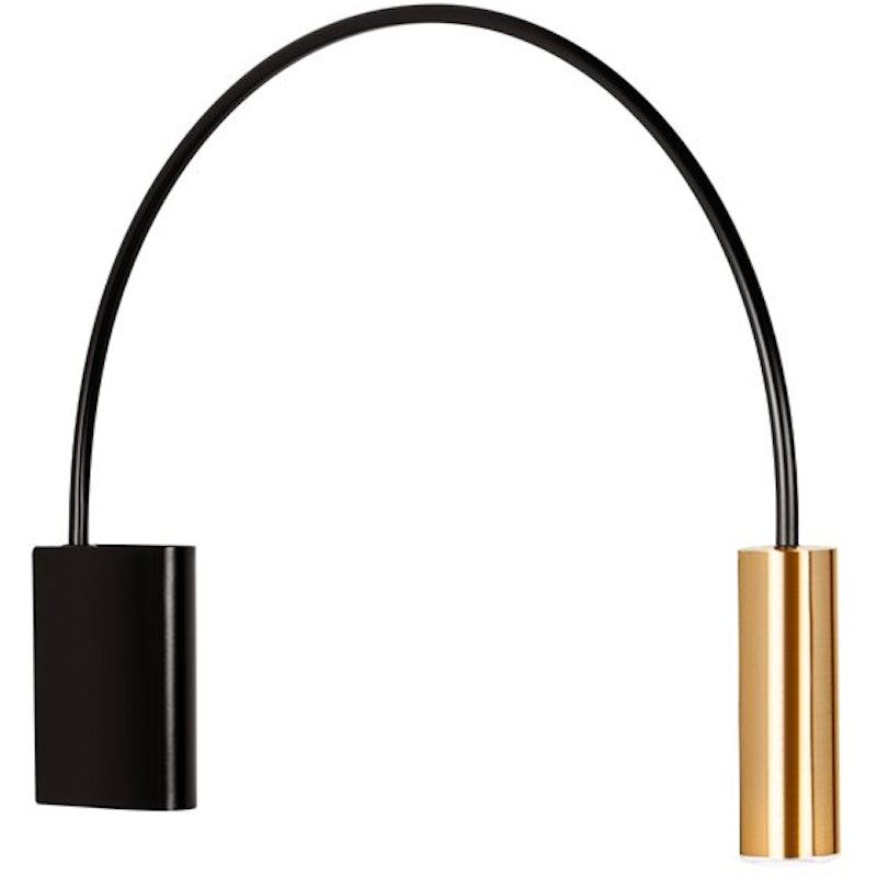 Volta A-3530 Vägglampa, Svart / Satin Gold