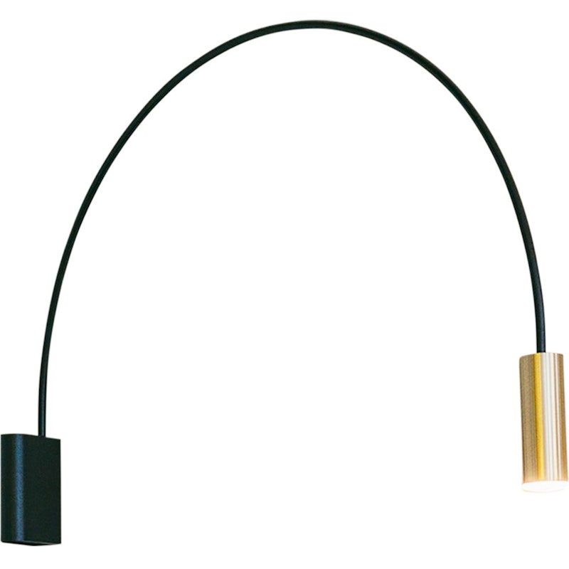 Volta A-3531 Vägglampa, Svart / Satin Gold