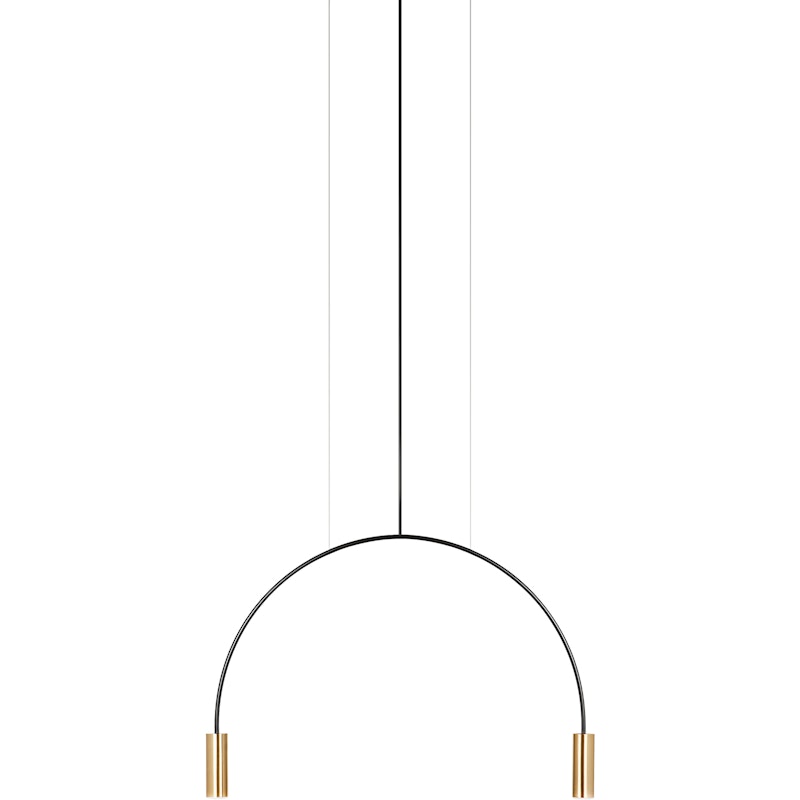 Volta T-3535-W Pendel, Svart / Satin Gold / Svart