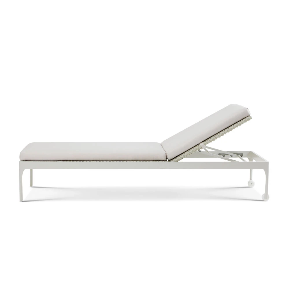 Ethimo Infinity Sols&auml;ng Med Dyna Warm White / Vit - Solstolar & Sols&auml;ngar Aluminium Vit - 309600+309601