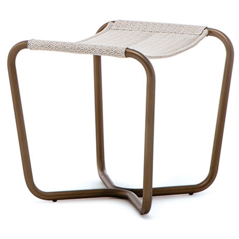 Sling Fotpall, Borstad Mässing / Sand