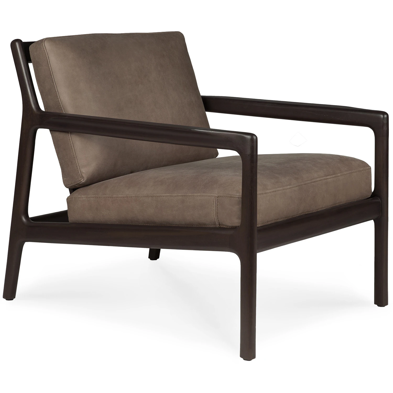 Ethnicraft Jack Loungef&aring;t&ouml;lj / M&ouml;rkbrun L&auml;der - F&aring;t&ouml;ljer Mahogny M&ouml;rkbrun - 35104