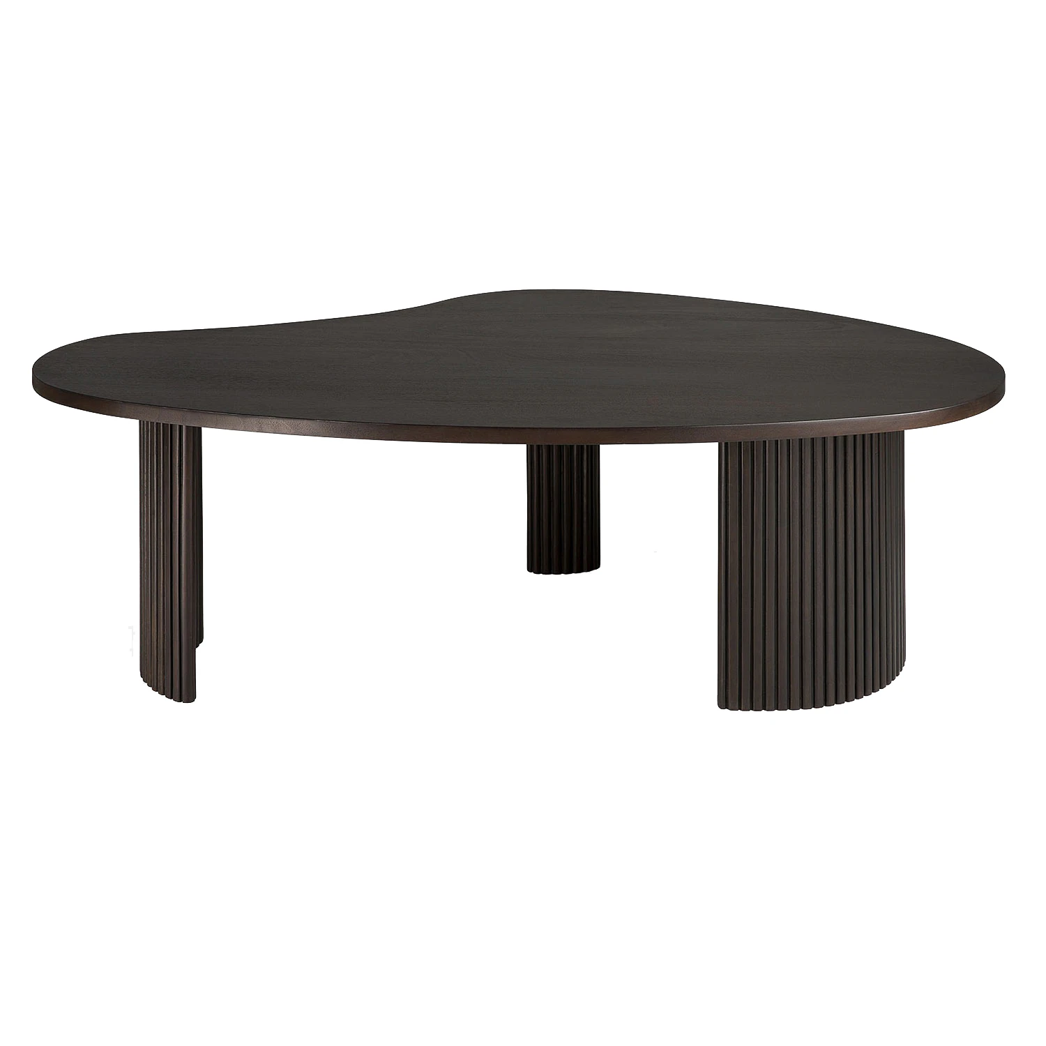 Ethnicraft Mahogany Boomerang Soffbord M&ouml;rkbrun 125x75x40 Cm - Soffbord Mahogny M&ouml;rkbetsad - 35007