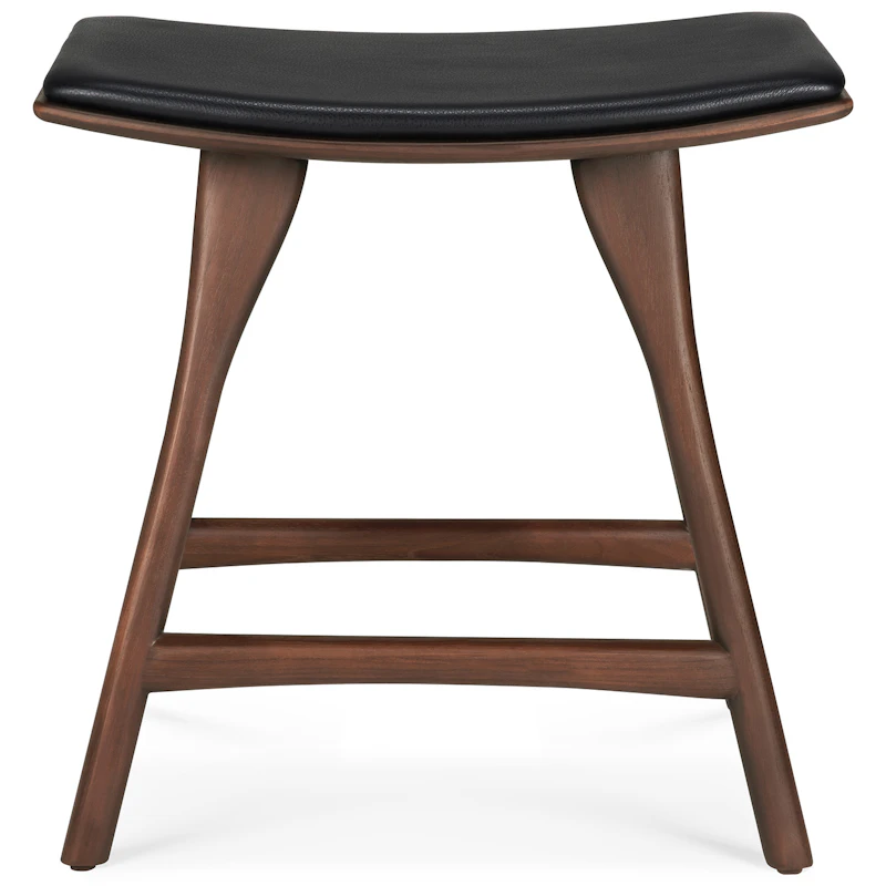 Osso Pall, Teak / Svart Läder