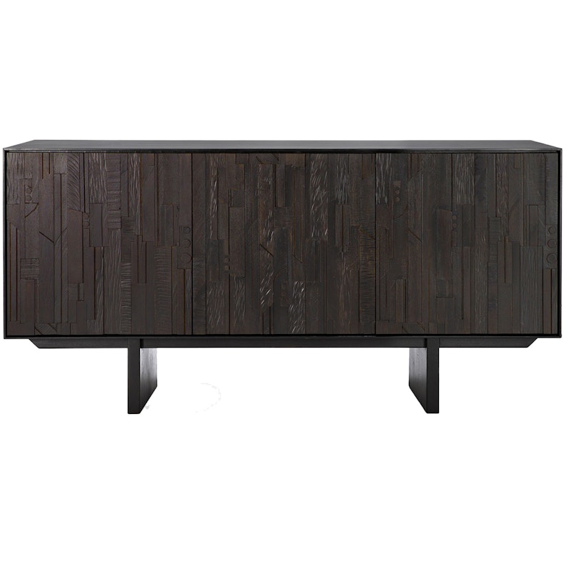 Teak Mosaik Sideboard, Tre Dörrar