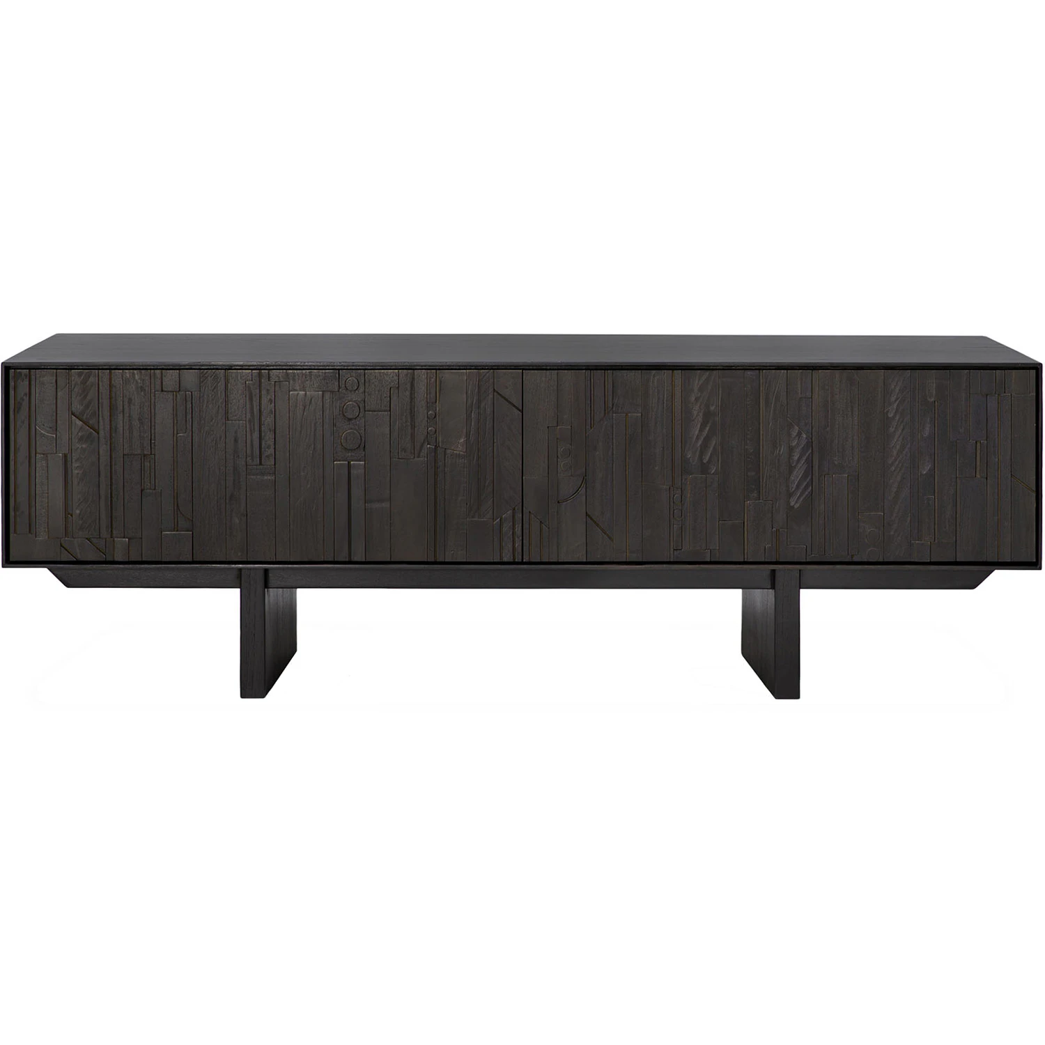 Ethnicraft Mosaik Mediab&auml;nk En D&ouml;rr - Sk&auml;nkar & sideboards Teak M&ouml;rkbetsad - 10075